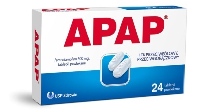 Apap 500 mg, 24 tabletki