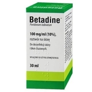 Betadine, 100mg/ml, roztwór na skórę, 30 ml