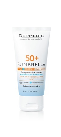 Dermedic Sunbrella Krem ochronny SPF 50+ UV+IR+VL skóra tłusta i mieszana, 50 ml