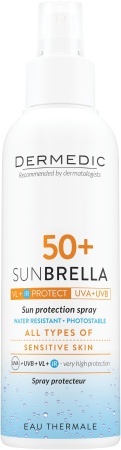 Dermedic Sunbrella Spray ochronny SPF 50+ UVA + UVB + VL + IR, 150 ml