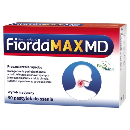 Fiorda Max MD Wyrób medyczny pastylki do ssania 30 sztuk