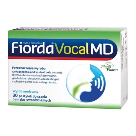 Fiorda Vocal MD o smaku owoców leśnych, 30 past. do ssania