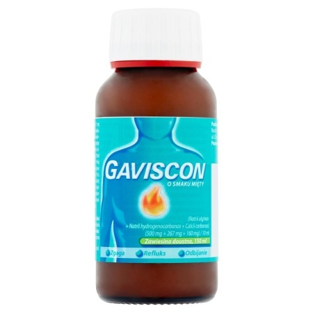 Gaviscon o smaku mięty, zawiesina doustna  150 ml
