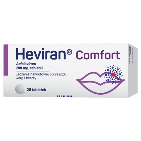 Heviran Comfort 200 mg, 25 tabl.