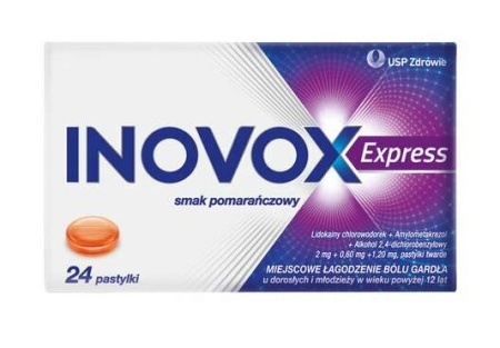 Inovox Express, smak pomarańcz., 24 pastylki