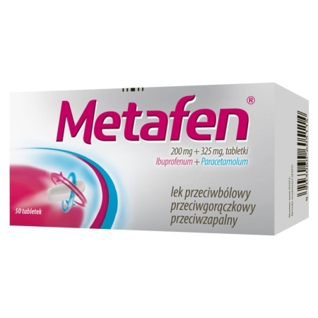 Metafen 200 mg + 325 mg, 50 tabletek