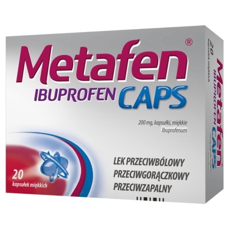 Metafen Ibuprofen Caps, 200 mg, 20 kaps.