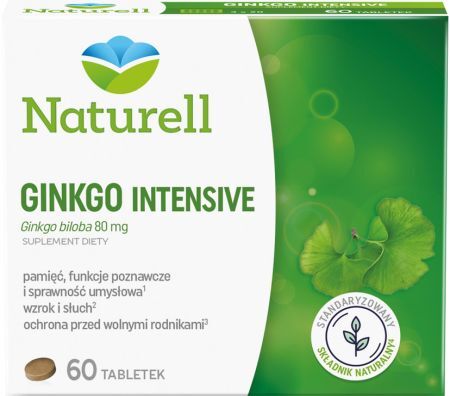 NATURELL Ginko Intensive, 60 tabletek