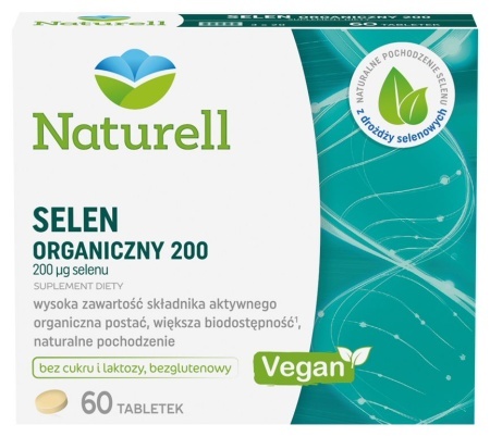 NATURELL Selen Organiczny 200 tabl. 60tabl