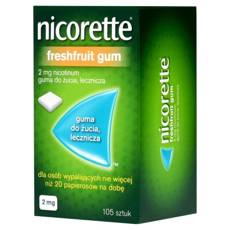 Nicorette Freshfruit Gum Guma do żucia lecznicza 2 mg 105 sztuk