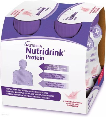 Nutridrink Protein o smaku truskawkowym 4x125 ml 04/2024