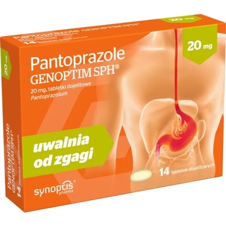 Pantoprazole Genoptim SPH 20 mg 14 kaps