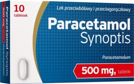 Paracetamol Synoptis 500 mg, 10 tabl.