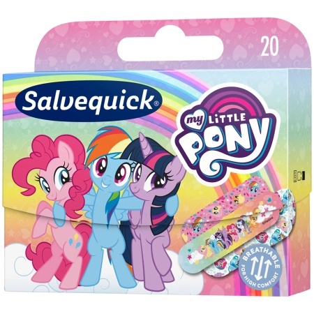 Salvequick, My Little Pony, plastry z opatrunkiem, 20 sztuk