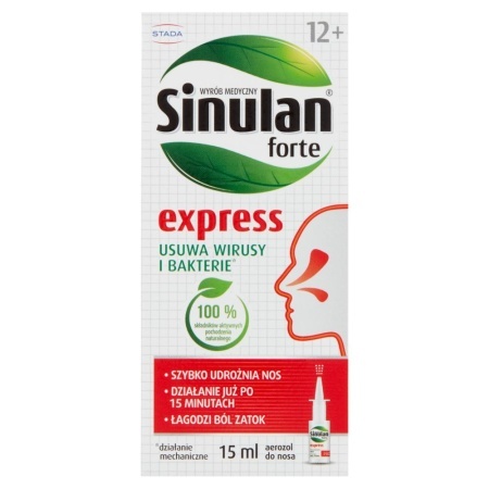 Sinulan Forte Express, aerozol do nosa, 15 ml