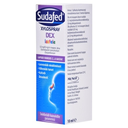 Sudafed Xylospray DEX dla dzieci, aerozol do nosa, 10 ml